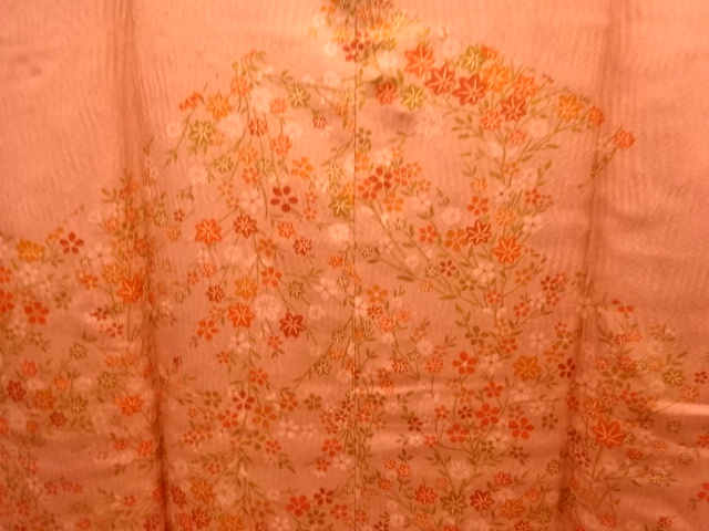  未使用品　花模様絵羽道行コート